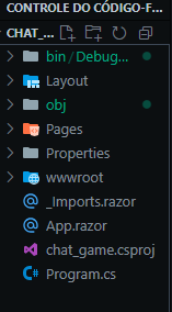 Arquivos do Projeto Blazor
